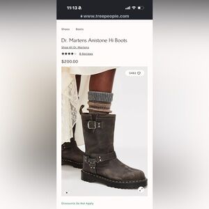 Dr. Martens Anistone Hi Boots - Charcoal Gray